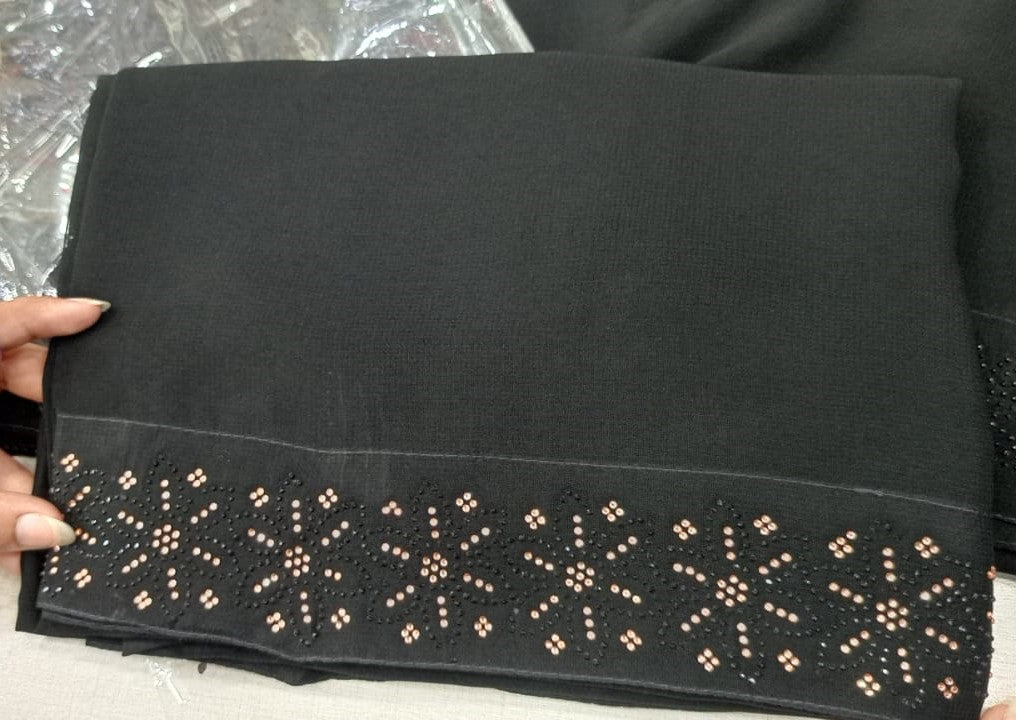 Zarposh - Black Korean Georgette