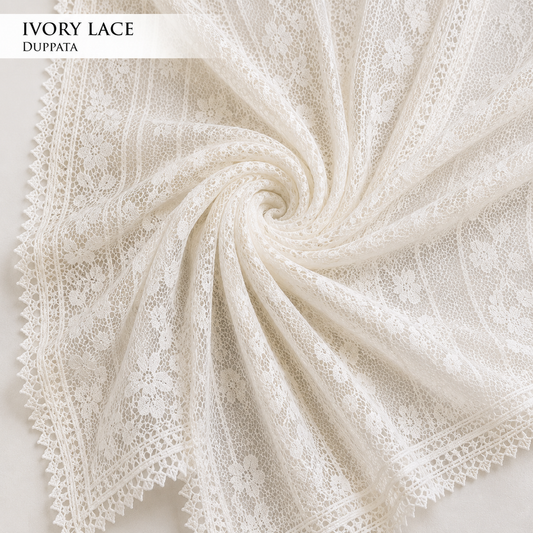 Veloura – White Lace Dupatta