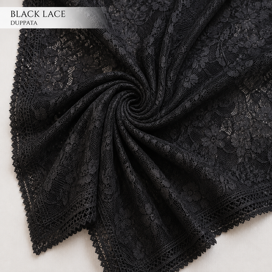 Veloura – Black Lace Dupatta