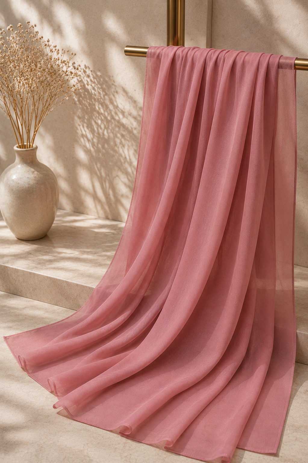 Premium Chiffon Scarf - Pink