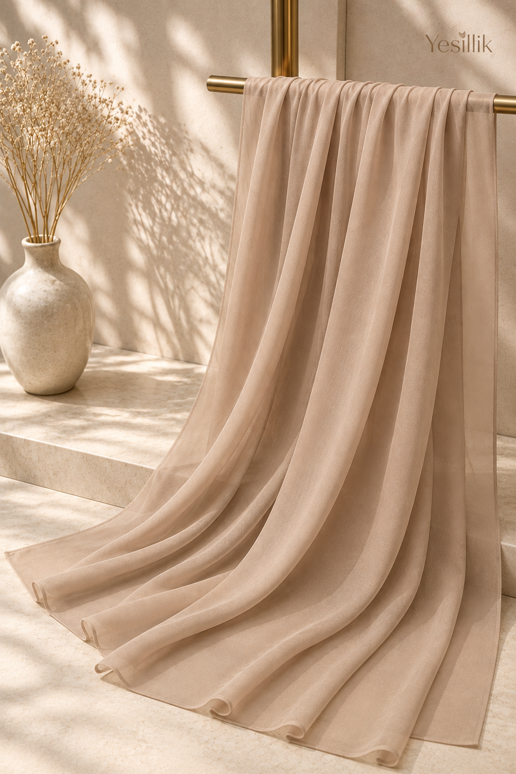 Premium Chiffon Scarf - Biege