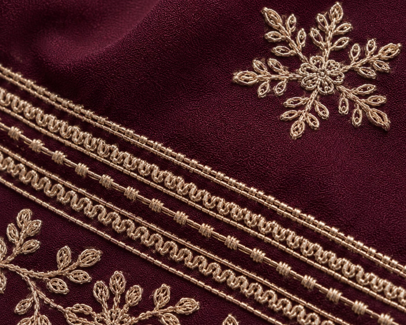 Zari - Maroon Chadar